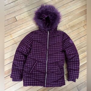 Juicy Couture Girls Coat Faux Fur Hooded Winter Jacket Warm Padded Parka Hoodie